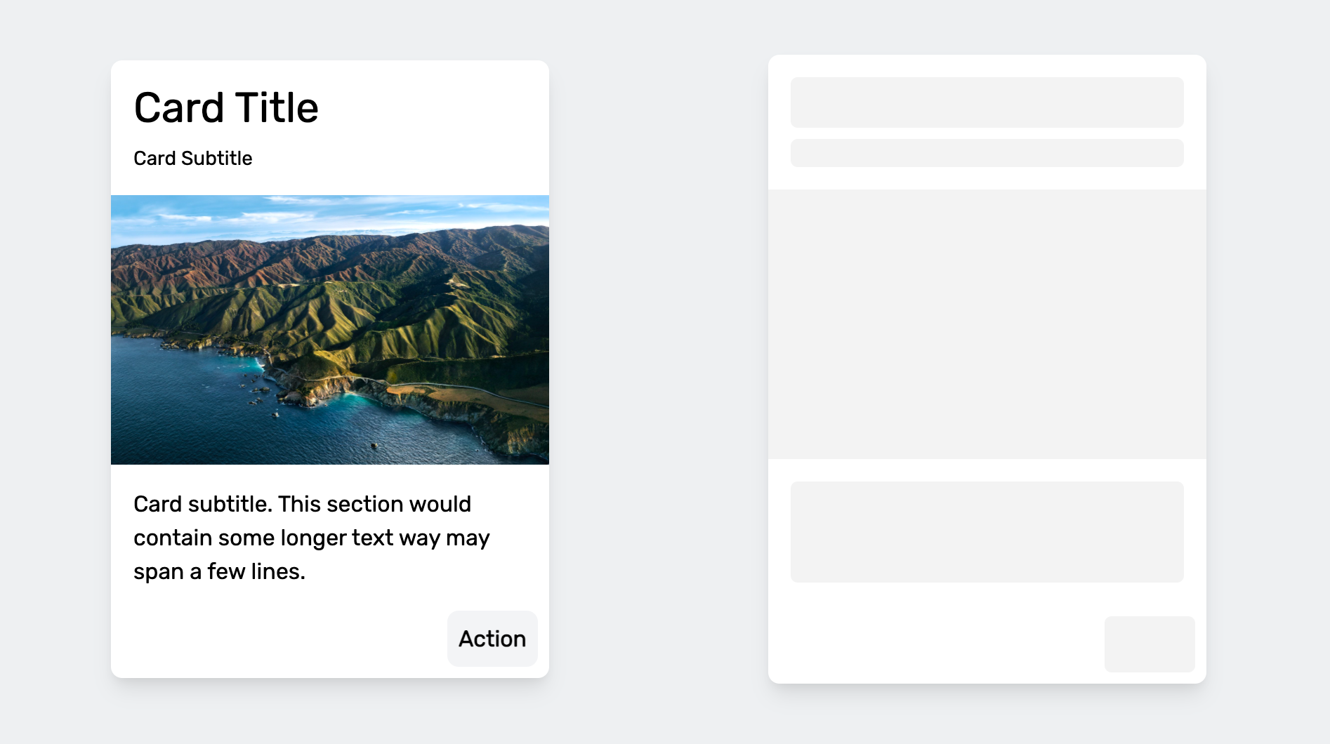 Two example cards side by side: a fully loaded card on the left, and the same card skellified by Auto Skelly on the right.